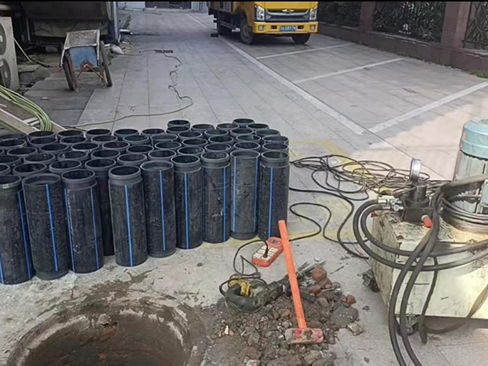 肥西PE置换管厂家 DN315置换管 非开挖管短管置换